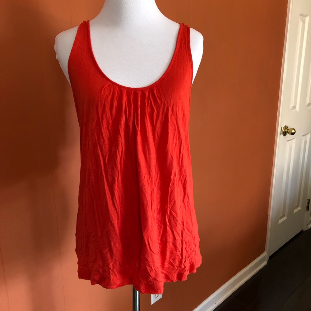 Anthropologie Eloise tank top bright red